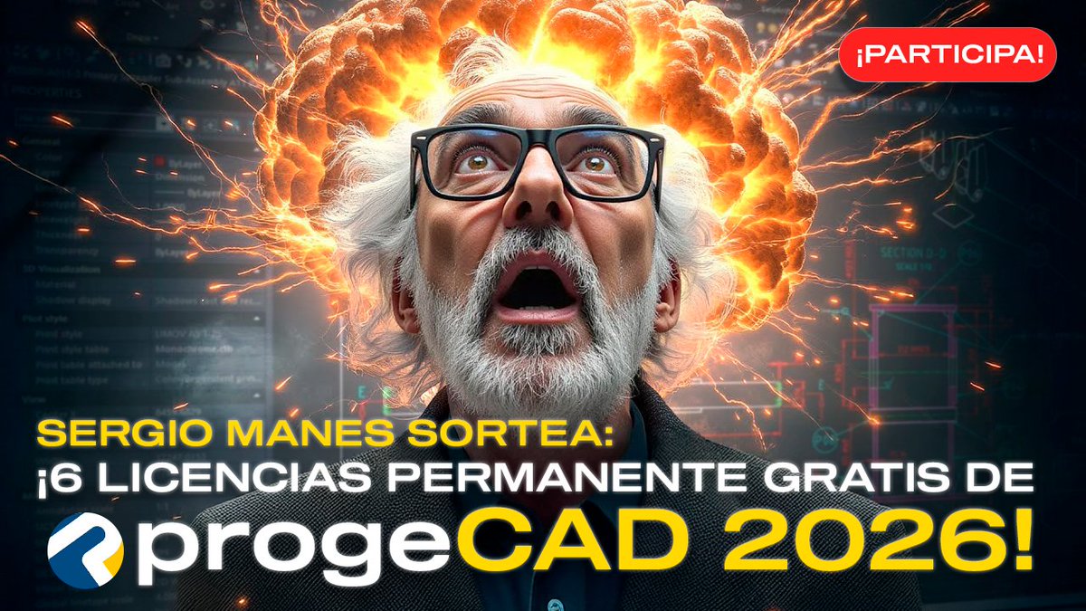 🎥¡Estás a tiempo!
Sergio Manes está sorteando 6 licencias de progeCAD Professional y, además, ofrece un 10% de descuento usando su enlace en la tienda.

👉🏼Mira el vídeo completo aquí: youtube.com/watch?v=cIHnA0…

#Sorteo #descuento #Terremoto #oferta #AutoCAD #arquitectura #progeCAD