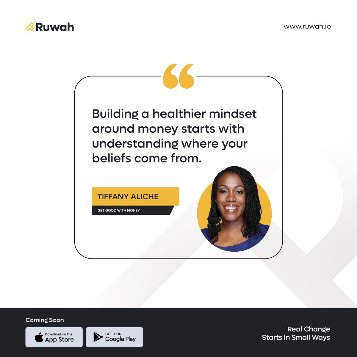 OfficialRuwah's tweet photo. Your money habits aren’t random.

 They’re reflections of beliefs you didn’t choose.

This week, trace them back.
 That’s where change begins.

 #Ruwah #MoneyHabits #MindsetReset #QuoteOfTheWeek https://t.co/Ryub3DMy11