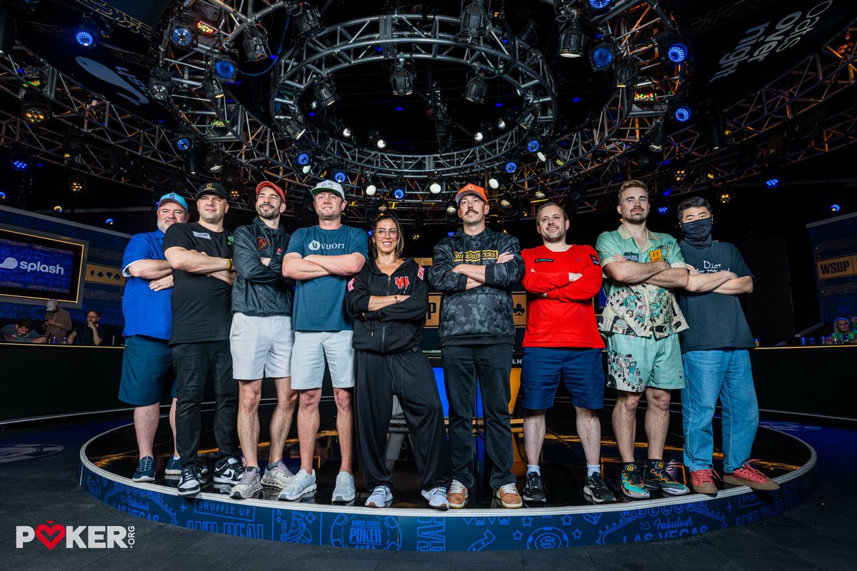 Poker Org (@pokerorg) on Twitter photo Yeah… that’s a MUTHA F*CKIN WOMAN at the 2025 World Series of Poker Main Event 🏆 FINAL TABLE!!!
30-years in the making 🤯
First look at the final 9…. Yeah… that’s a MUTHA F*CKIN WOMAN at the 2025 World Series of Poker Main Event 🏆 FINAL TABLE!!!
30-years in the making 🤯
First look at the final 9….