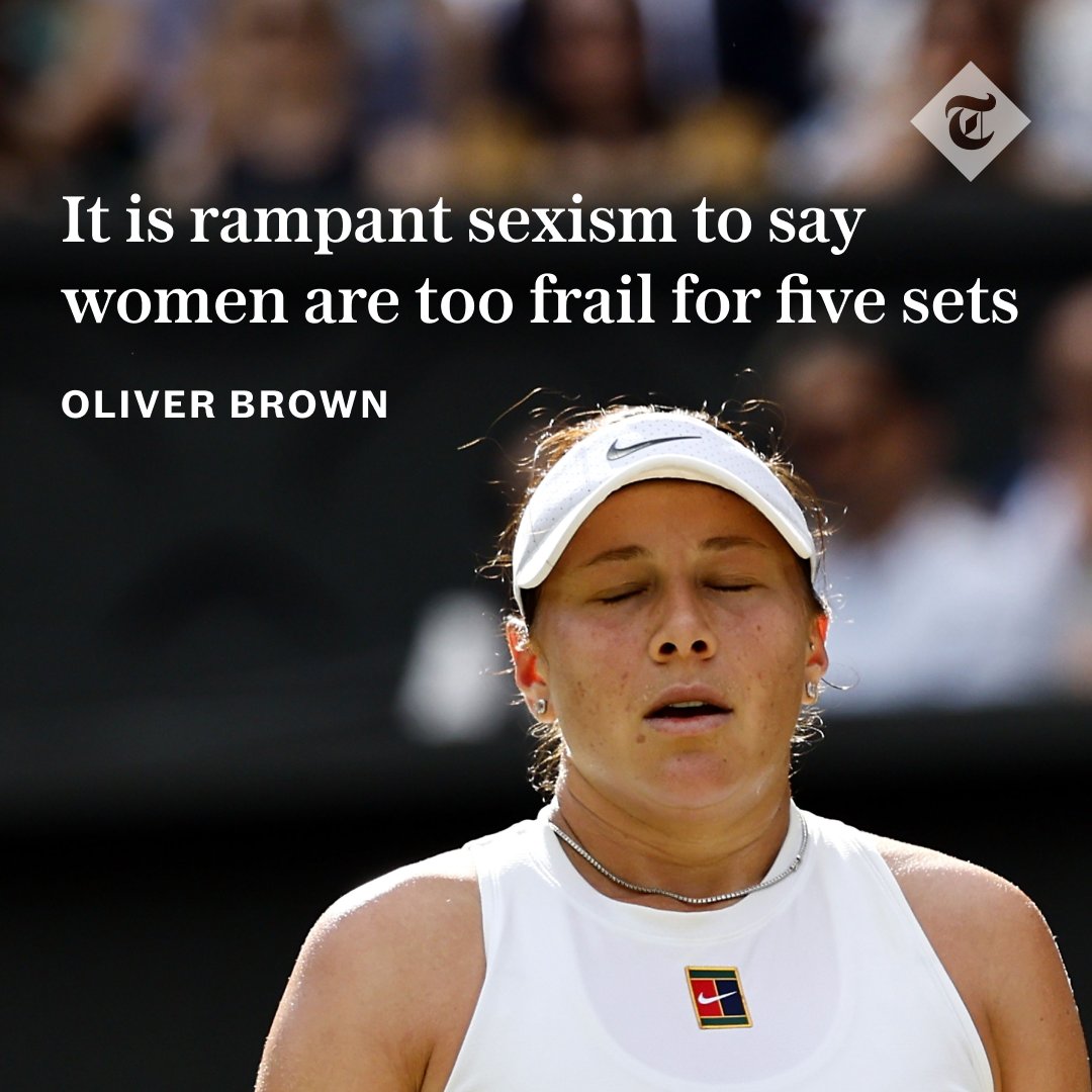Telegraph Women’s Sport (@womenssport) on Twitter photo 'Assumption that women are unable to play same format as men at grand slams is rooted in fallacy and must be erased'
✍️ <a href="/oliverbrown_tel/">Oliver Brown</a>
Read the column ⬇️
telegraph.co.uk/tennis/2025/07… 'Assumption that women are unable to play same format as men at grand slams is rooted in fallacy and must be erased'
✍️ <a href="/oliverbrown_tel/">Oliver Brown</a>
Read the column ⬇️
telegraph.co.uk/tennis/2025/07…