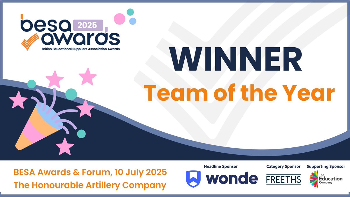 TTRockStars's tweet image. We’re so proud to share that Maths Circle has been named Team of the Year at the 2025 BESA Awards!
This award recognises the incredible work our MTC Support Team does every year, from running free webinars and sharing resources, to supporting over 10,000 pupils with our mock…