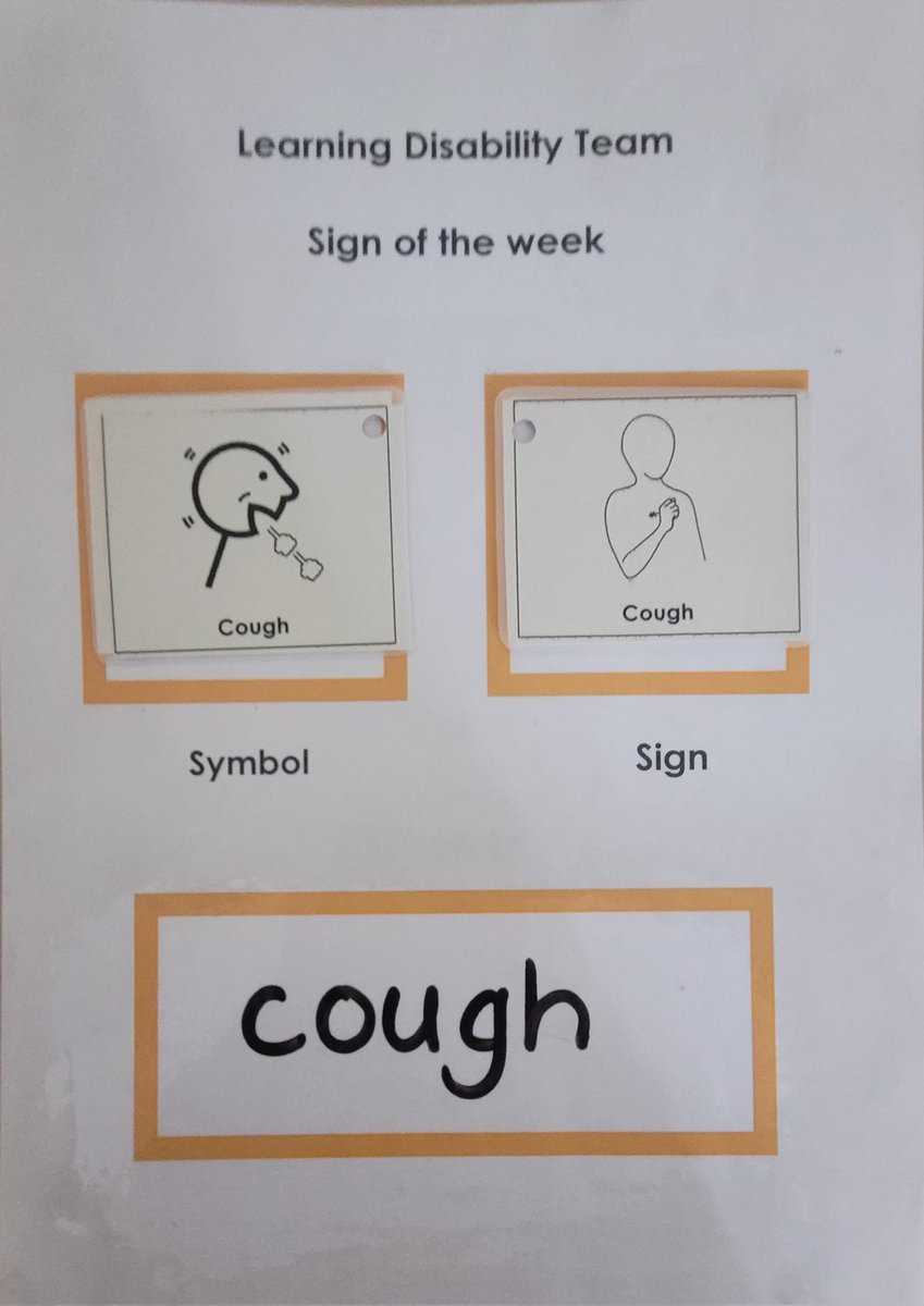 Hello everyone. Hope you're staying safe and hydrated. 
This week's sign is 'cough' 
#MyLDteamday
