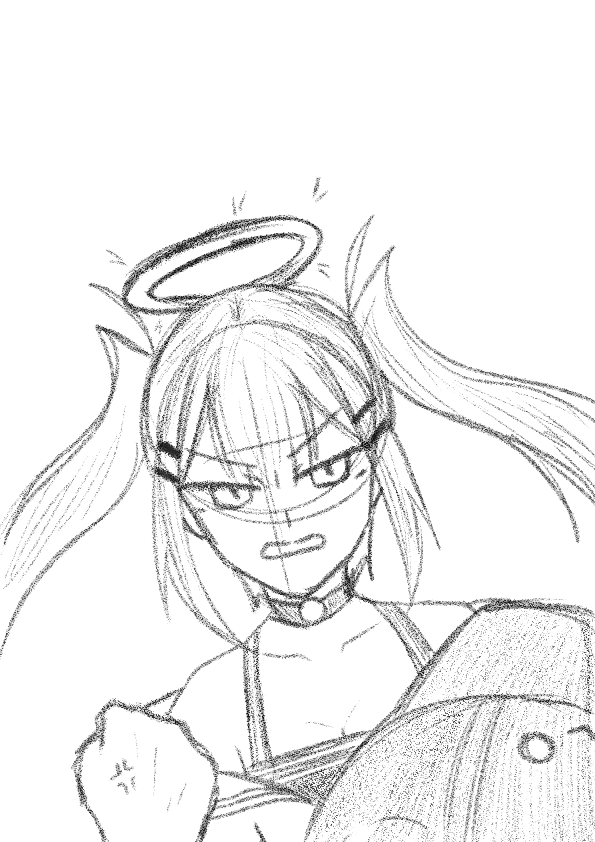 if this sketch will be destroyed by my lining x coloring skills...