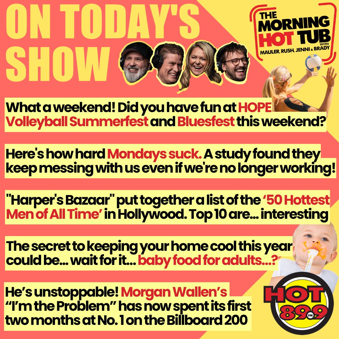 WHAT. A. WEEKEND. Like... one of the best weekends of the year in Ottawa. What did you get up to?! The Hot Tub is BACK and excited for a super fun morning. Listening from home? Ask your smart speaker to "play Hot 89-9"!!

31 and a chance of showers #Ottawa #OttNews