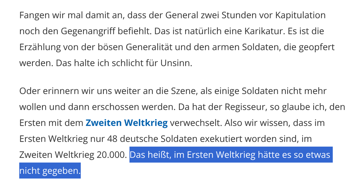 <a href="/GanzeGeschichte/">Die ganze Geschichte</a> <a href="/bpb_de/">bpb.de</a> Das and deutschen Schulen im Unterricht vermittelte eigene Geschichtsbild ist im Grunde konvergent mit Entente-Propaganda ... mdr.de/geschichte/wei…
