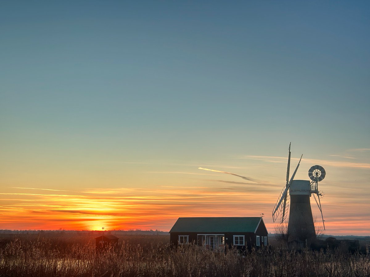 Sunset &amp; windmill