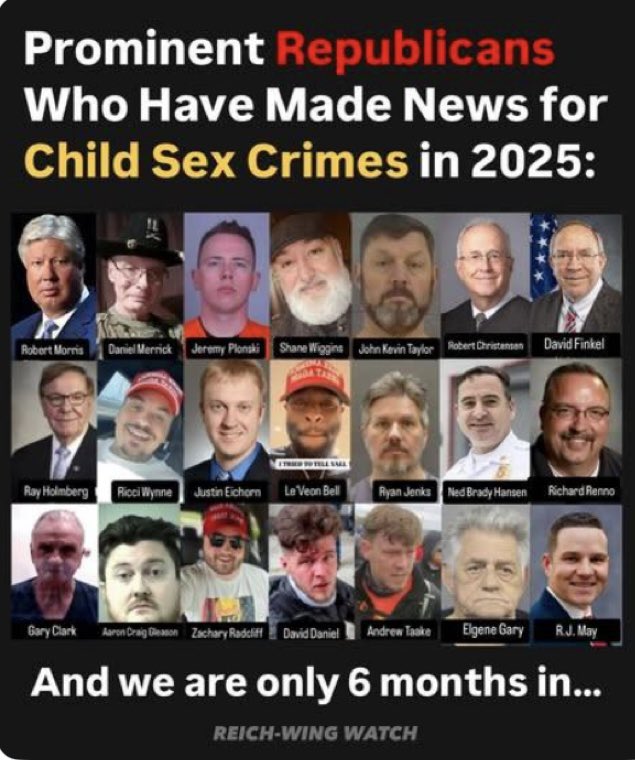 GOP… Guardians of Paedophiles.
