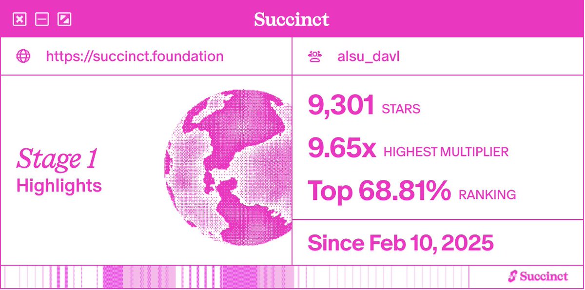 alsu_davl's tweet photo. I'm eligible to receive ~20 PROVE from the @SuccinctLabs airdrop! 

Not much, but enough for testnet) https://t.co/4aXPmTHu9m