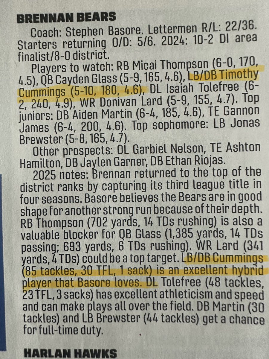 Timothy Cummings (@tim_cummings24) on Twitter photo Thank you. I am honored to receive recognition from <a href="/dctf/">Dave Campbell's — TexasFootball.com</a> . I have been working extremely hard on/off field, with a lot of hours behind the scene. My coaches and teammates push me to be the best! Work is not over as this is just the beginning of <a href="/BFNDFball/">Brennan Football</a> . Praying for a healthy Thank you. I am honored to receive recognition from <a href="/dctf/">Dave Campbell's — TexasFootball.com</a> . I have been working extremely hard on/off field, with a lot of hours behind the scene. My coaches and teammates push me to be the best! Work is not over as this is just the beginning of <a href="/BFNDFball/">Brennan Football</a> . Praying for a healthy