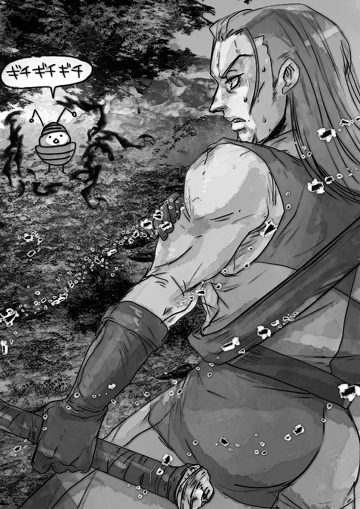 zelgatd's tweet image. ドラクエ11の絵あんまり描いてなかったな　シルビアちゃんと虫嫌いのおっさん