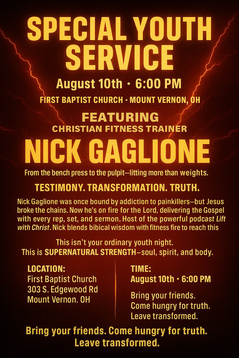 LiftWithChrist's tweet image. Preaching on August 10 in Mount Vernon, OH