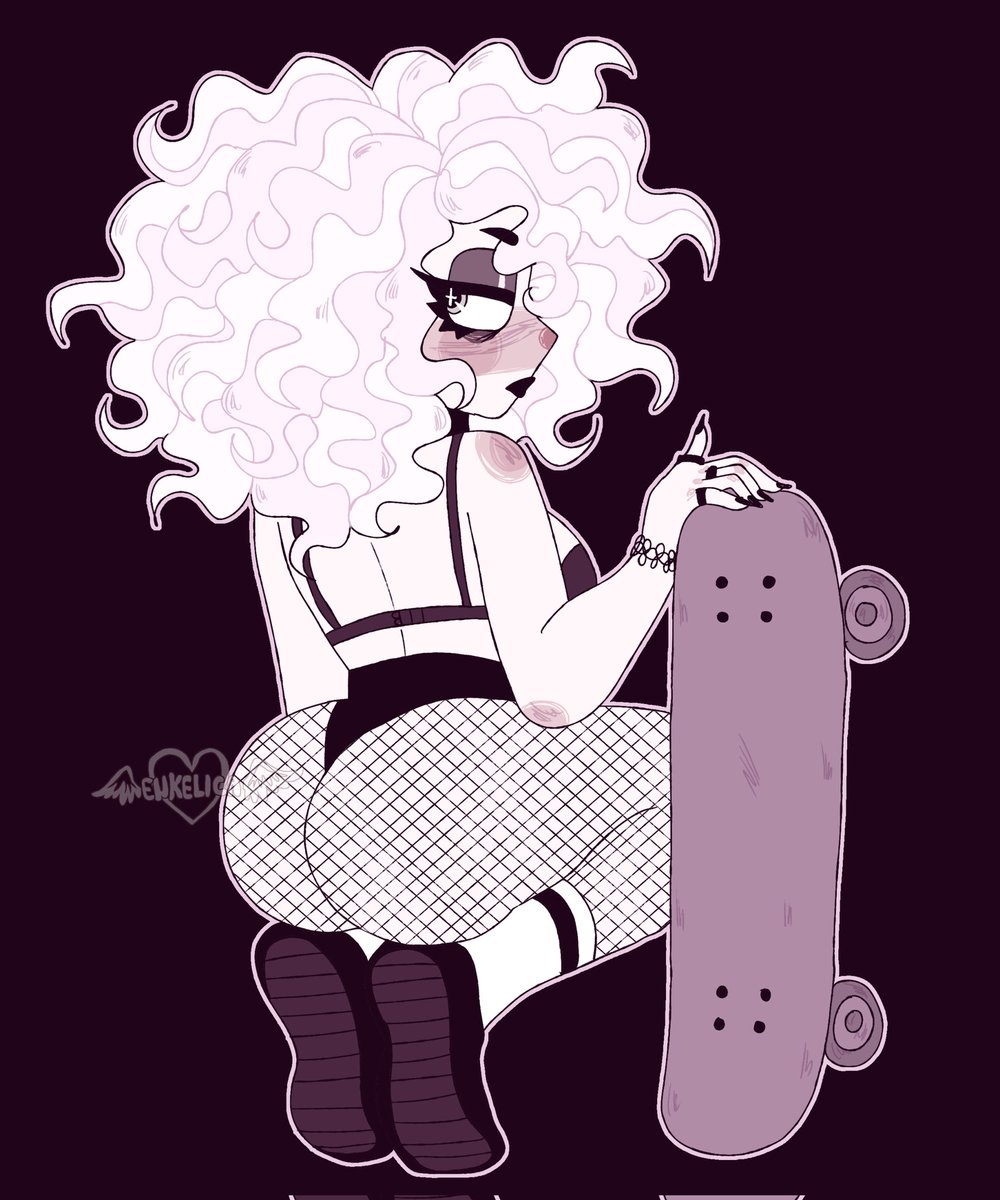 Probably not the safest outfit to skateboard in..