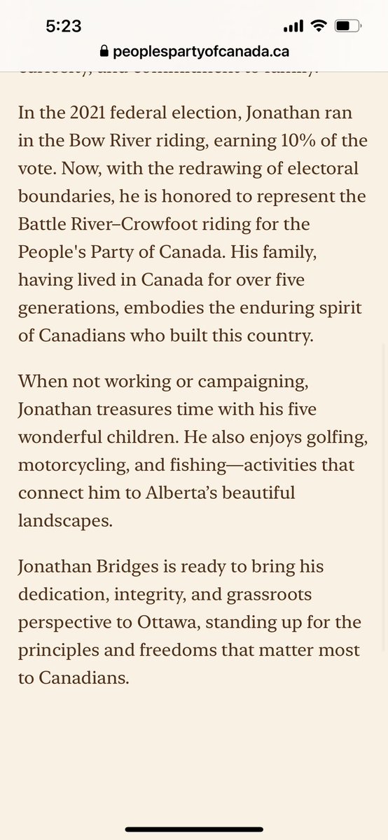 NorthernGal1991's tweet image. Battle River Crowfoot by election!! Vote PPC Jonathan Bridges!! 💜 He did not parachute in, cheat these constituents from a fair election! The only true, real Conservative that lives there! Here is his bio. 
Conservatives deserve to have 1 voice of opposition in the house!! 💜🇨🇦