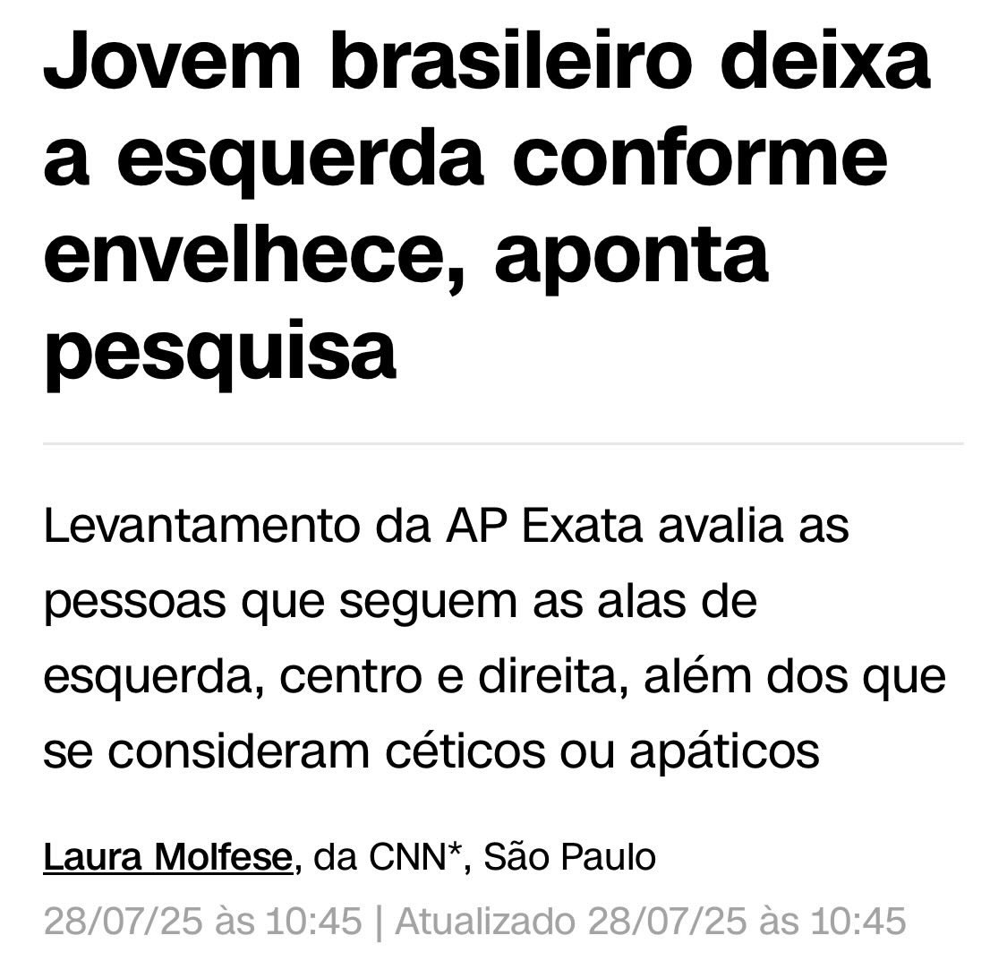 ismaelsousa's tweet image. Quando você deixa de ser sustentado pelos pais e passa a trabalhar, gerar emprego e renda, sua mentalidade militante é deixada de lado. Trabalhar é libertador!