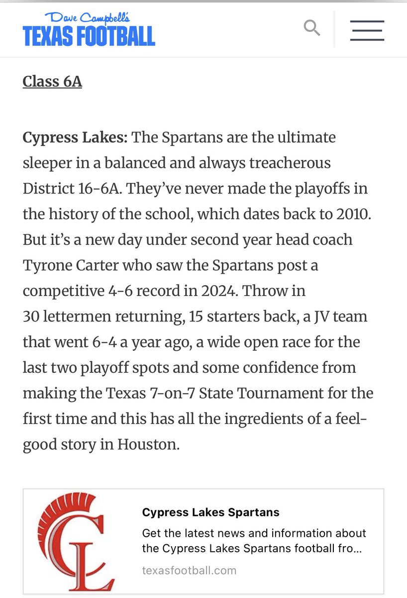 Corbin Phillips DL ‘26 TX 6A (@corbinphil19) on Twitter photo Senior szn loading🎥🍿 <a href="/CyLakes_FB/">Cypress Lakes FB</a> #WAWG
Appreciate the love <a href="/Matt_Stepp817/">Matt Stepp</a> <a href="/dctf/">Dave Campbell's — TexasFootball.com</a> Senior szn loading🎥🍿 <a href="/CyLakes_FB/">Cypress Lakes FB</a> #WAWG
Appreciate the love <a href="/Matt_Stepp817/">Matt Stepp</a> <a href="/dctf/">Dave Campbell's — TexasFootball.com</a>
