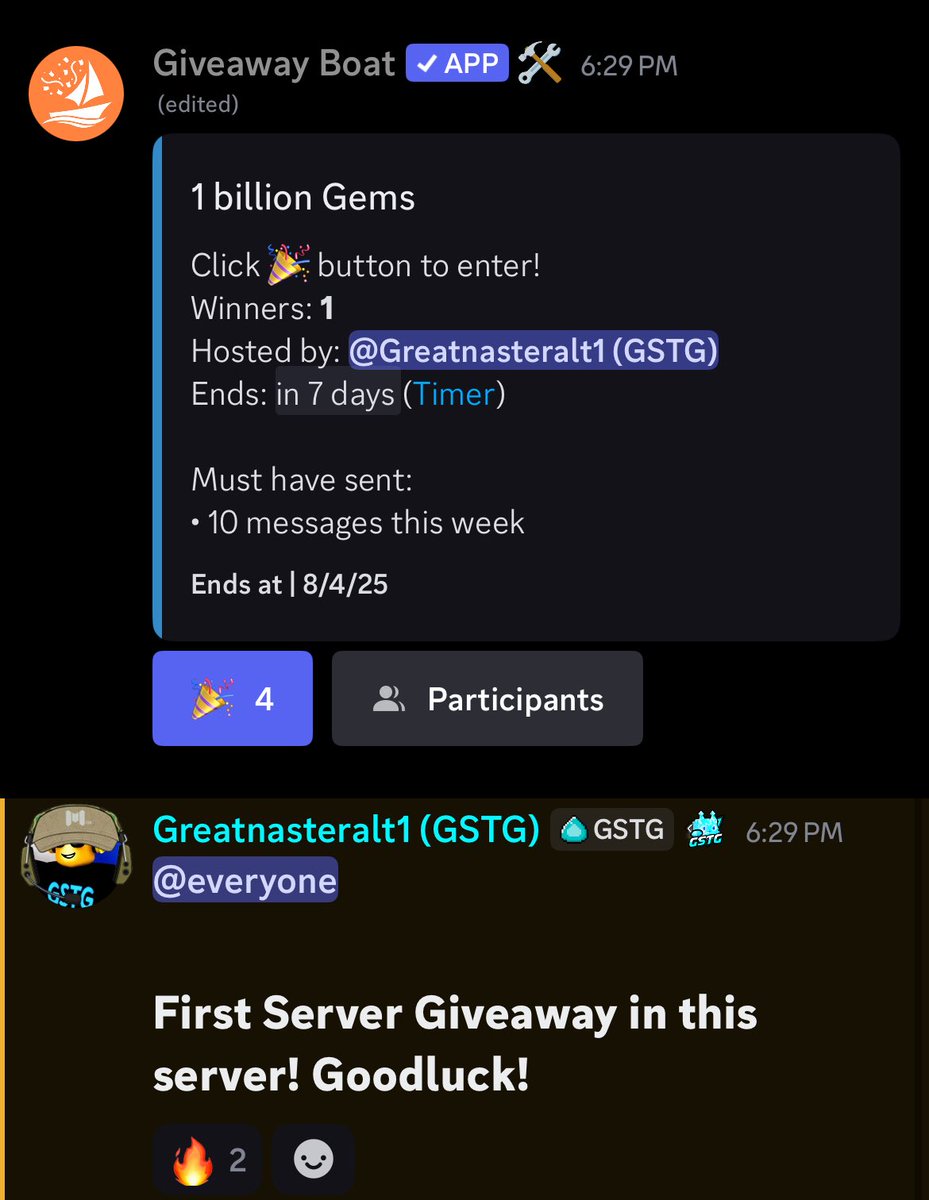 Our First Giveaway in the new <a href="/ClanGstg/">GSTG Clan</a> discord server!!!

This is the first of many giveaways we will have in here! #petsimulator99
#petsim 

discord.gg/gstg to join!

(Retweets are appreciated)