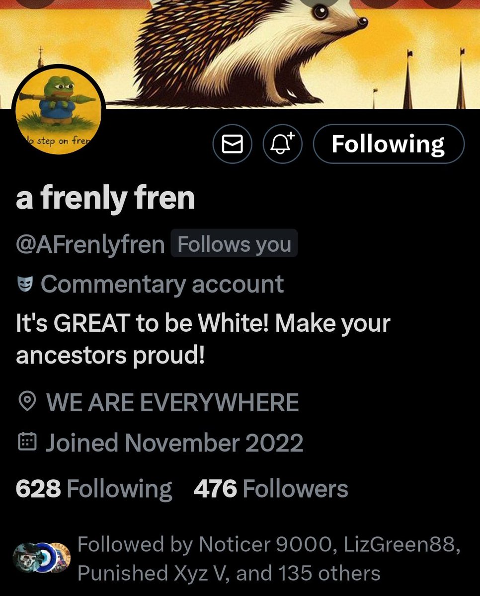 SkeeterBites77's tweet image. Thoughtful fren @AFrenlyfren to follow. 🦔