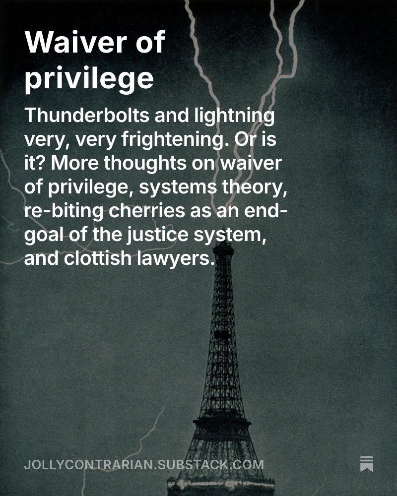 A new tome on waiver of privilege. Spotify and Apple versions should be up pronto.