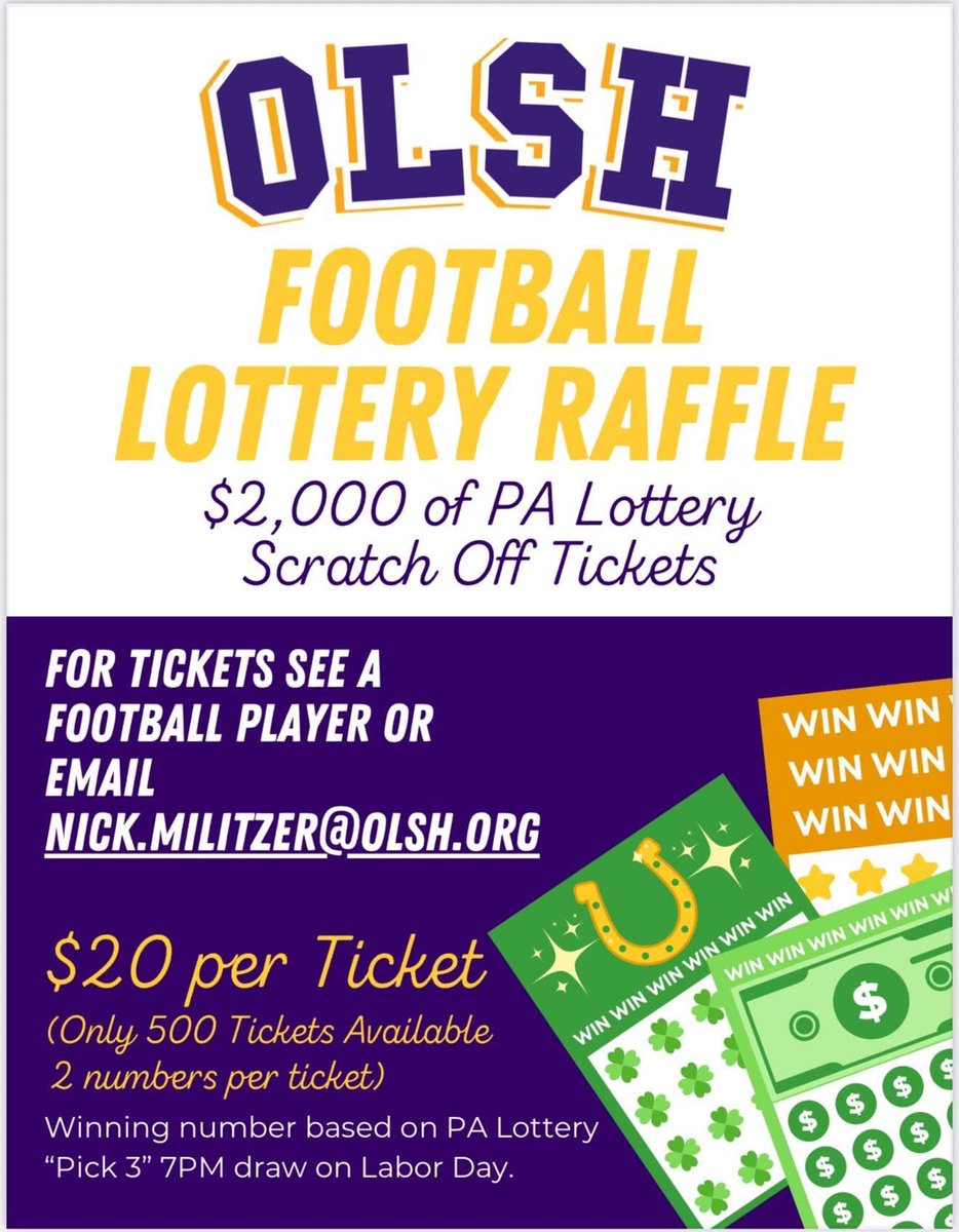 This fundraiser benefits OLSH football! Email below to sign up