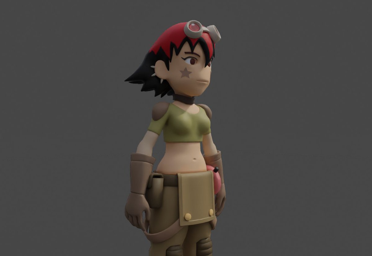 3dmpro's tweet photo. #EvaWei aka #obanstarracers #Molly #3dprintable updated with simple textures as prep for its conversation into a #vrchat #avatar https://t.co/x9LmlPt9lk