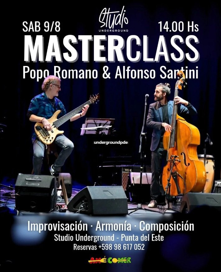 Popo Romano (@poporomano) on Twitter photo 🎶✨Master class con <a href="/poporomano/">Popo Romano</a> y @alfonsosantinimusico
📌En @undergroundpde
🎵🎶 Para músicas, músicos y público en general.
Los bajistas compositores exponen sus puntos de vista acerca de la improvisación, armonía y composición.
La clase es interactiva.
#poporomano 🎶✨Master class con <a href="/poporomano/">Popo Romano</a> y @alfonsosantinimusico
📌En @undergroundpde
🎵🎶 Para músicas, músicos y público en general.
Los bajistas compositores exponen sus puntos de vista acerca de la improvisación, armonía y composición.
La clase es interactiva.
#poporomano