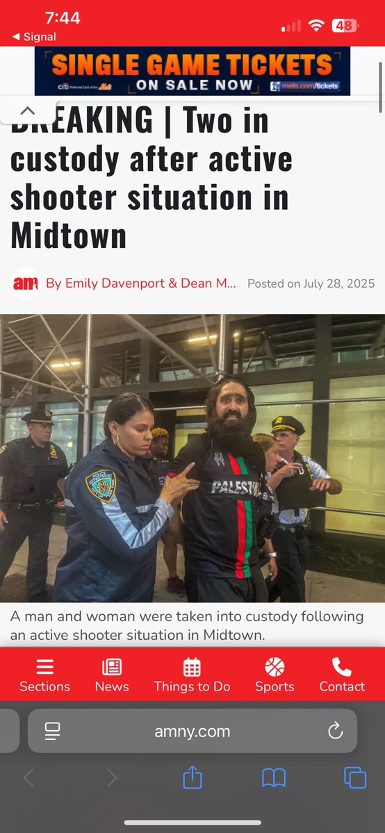 The amount of misinformation that’s going to spread from this incident is crazy.

Guy being mentioned is a known protester who said “Free Palestine, I’m not the active shooter”. 

NYPD paranoid as hell when it comes to a real threat, look how disorganized they are.