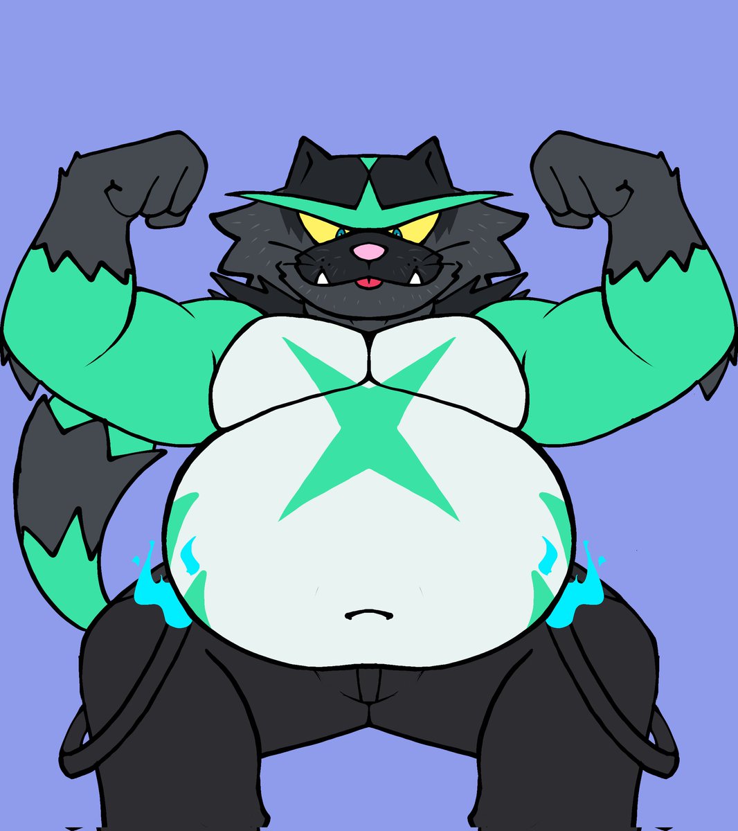 Gmzdrawsmen's tweet image. Fatass incin oc (his name&apos;s duke lol)