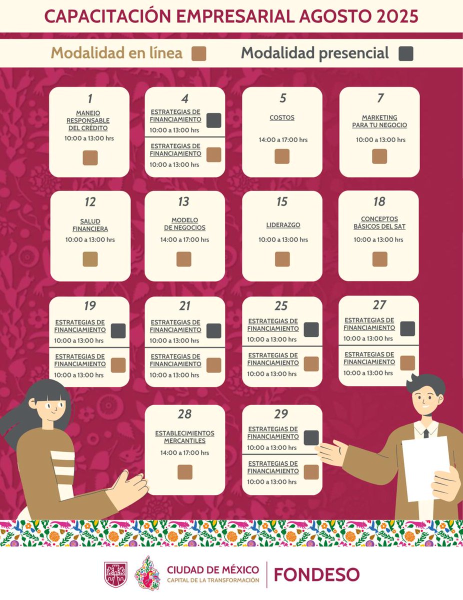 ✅Ya te puedes registrar a nuestros cursos de agosto 2025
➡️Recuerda que son válidos como requisito para acceder a un crédito con nosotros➡️
Consulta el siguiente enlace: fondeso.cdmx.gob.mx/storage/app/me…