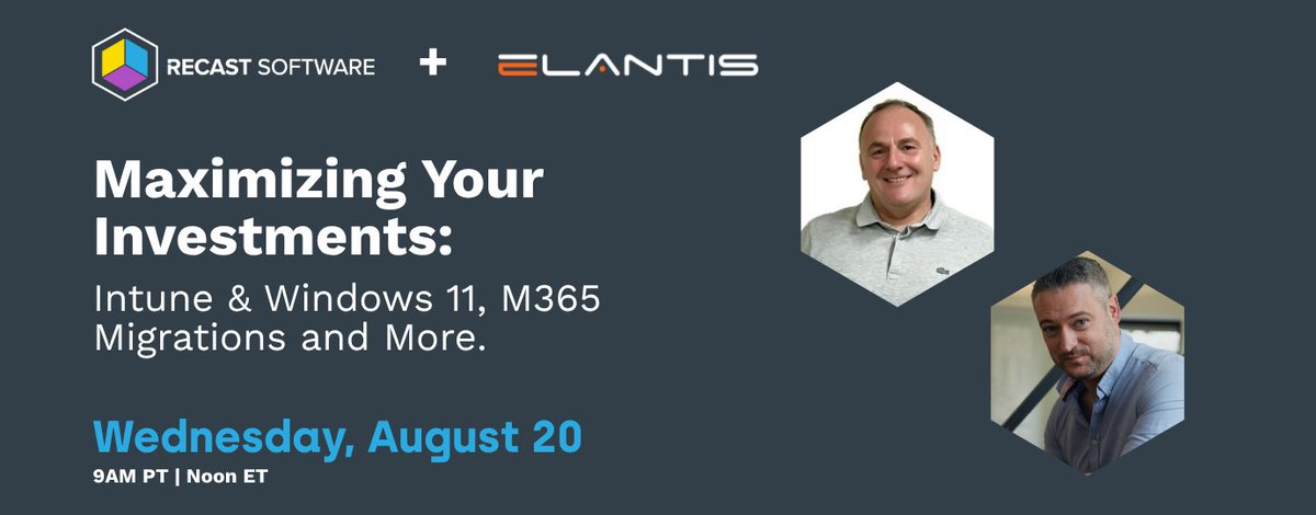 🚀 Maximize Your Microsoft Investments in the Modern Workplace

Join us + Elantis Solutions Inc. for a power-packed webinar on getting more from your M365, Intune, and Windows 11 deployments—without added complexity.

📅 Aug 20 | 🕘 9AM PT / 11AM CT / 5PM BST
🎙️ Dave Roe ,