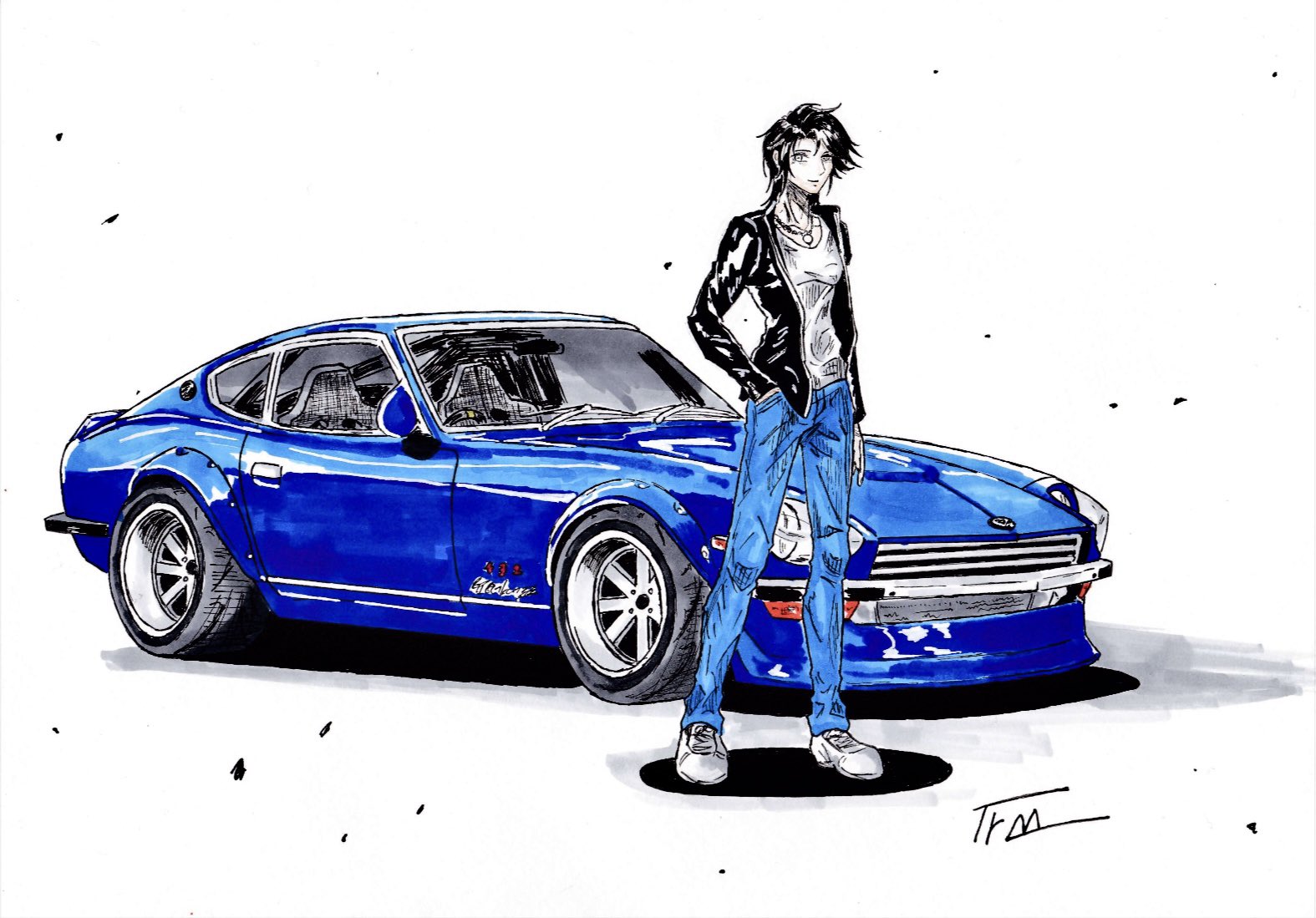 汽車に乗って　アクリル画　原画 汽車に乗って アクリル画 原画 TrM (@TrM1752234) / X