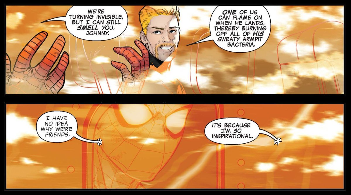 onlyspideytorch's tweet image. we already know, peter, that you know johnny's smell perfectly well.