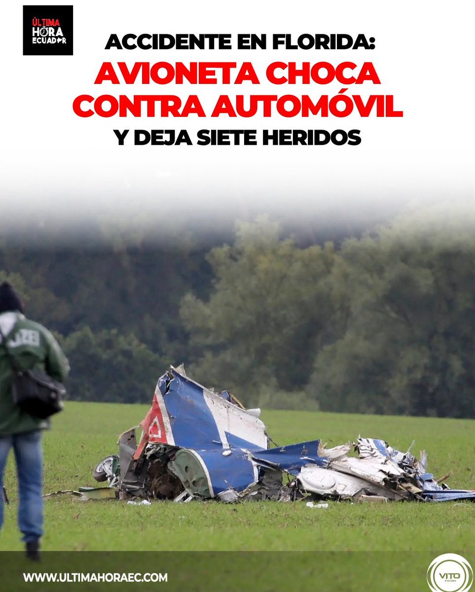 UltimaHoraEC_'s tweet image. Entre los heridos hay cuatro menores, quienes fueron trasladados junto con otros ocupantes al hospital para recibir atención médica.
La Administración Federal de Aviación (FAA) y la Junta Nacional de Seguridad en el Transporte (NTSB) ya investigan las causas del accidente..,
