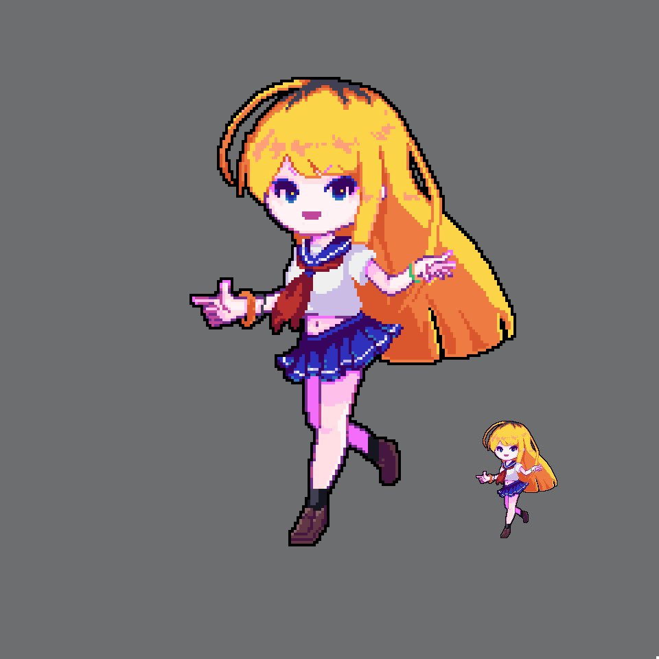 ドット絵だとこういう感じの打ちます