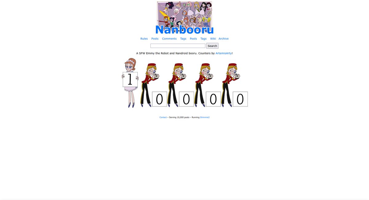 Happy 10,000th post to the Nanbooru! 10,000 Emmy the Robot pictures, available at your fingertips! I hope it's been a useful resource for all! Thanks for uploading, tagging, drawing, or just browsing! emmytherobot.art #emmytherobot #nandroid