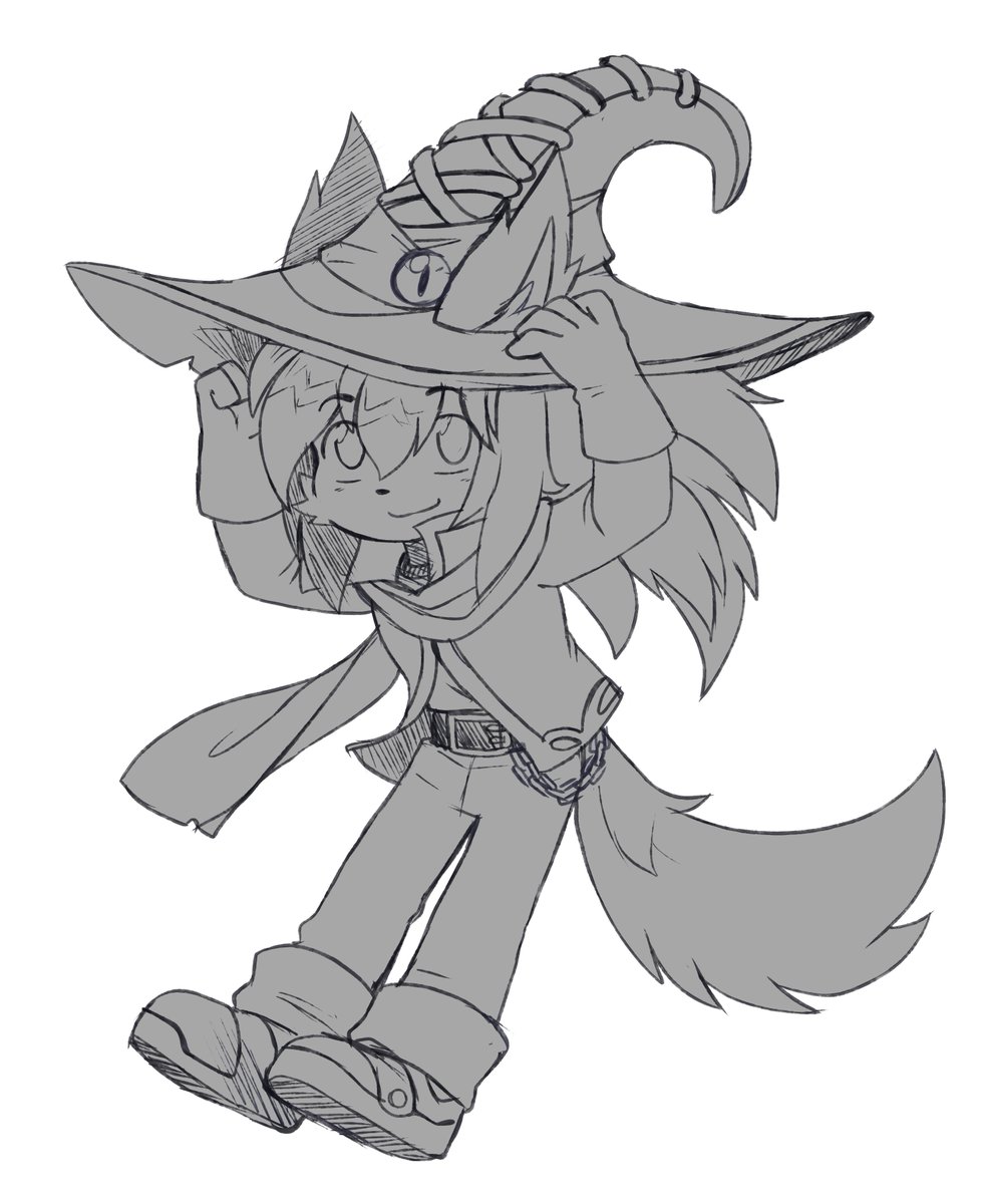 TheScarlKnight's tweet image. redesign of an old oc