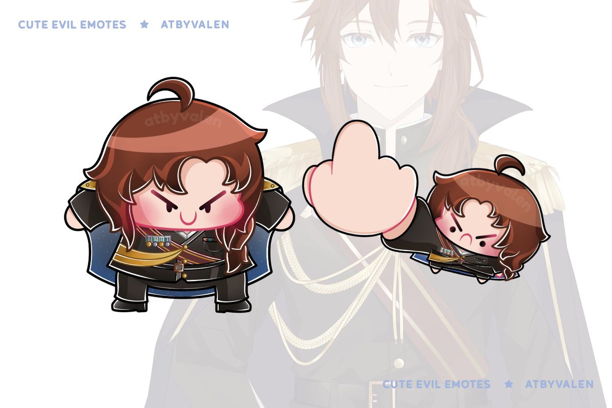 atbyvalen's tweet image. ✩ CUTE EVIL EMOTES COMMISSION for @VTKury_P ✩
¡muchos arigatitos para kury por confiar en mi arte! ( ˶ˆᗜˆ˵ ) ¡espero que disfrutes tus nuevos emotitos bonitos! (˵ •̀ ᴗ - ˵ )
#OpenCommissions #Emotes #VtuberUprisings