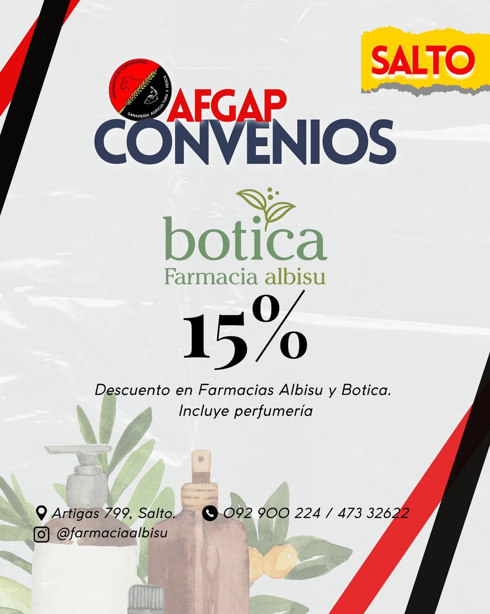 ¡Nuevos convenios para afiliadxs AFGAP!
Desde la Comisión de Asuntos Sociales seguimos sumando beneficios para vos y tu familia, especialmente en el interior del país.