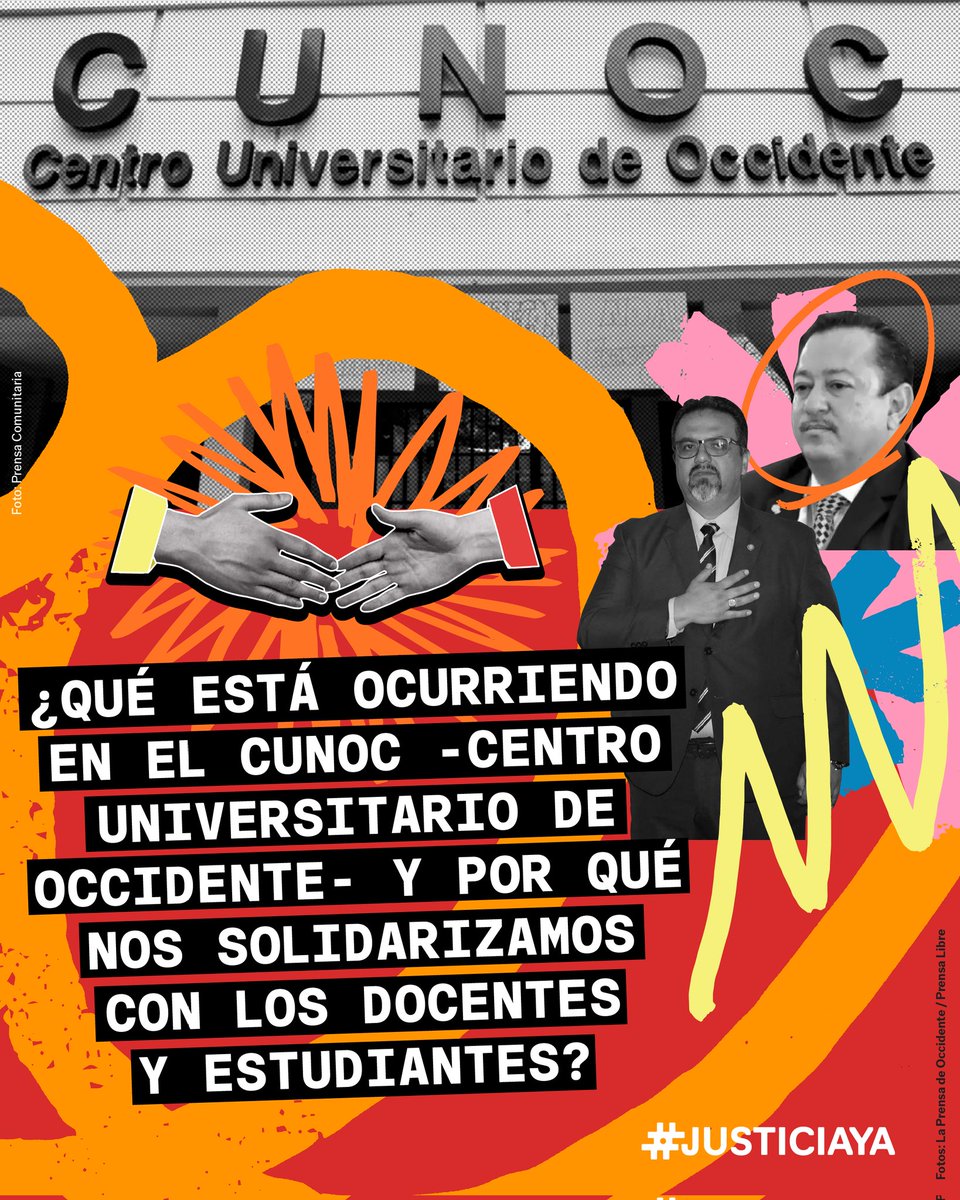 ¡Ojo con la USAC! Única universidad pública, toma decisiones clave para la justicia y puestos importantes del país. No es casualidad las movidas que la gente de Mazariegos está moviendo en el CUNOC. 🤨👇🏽