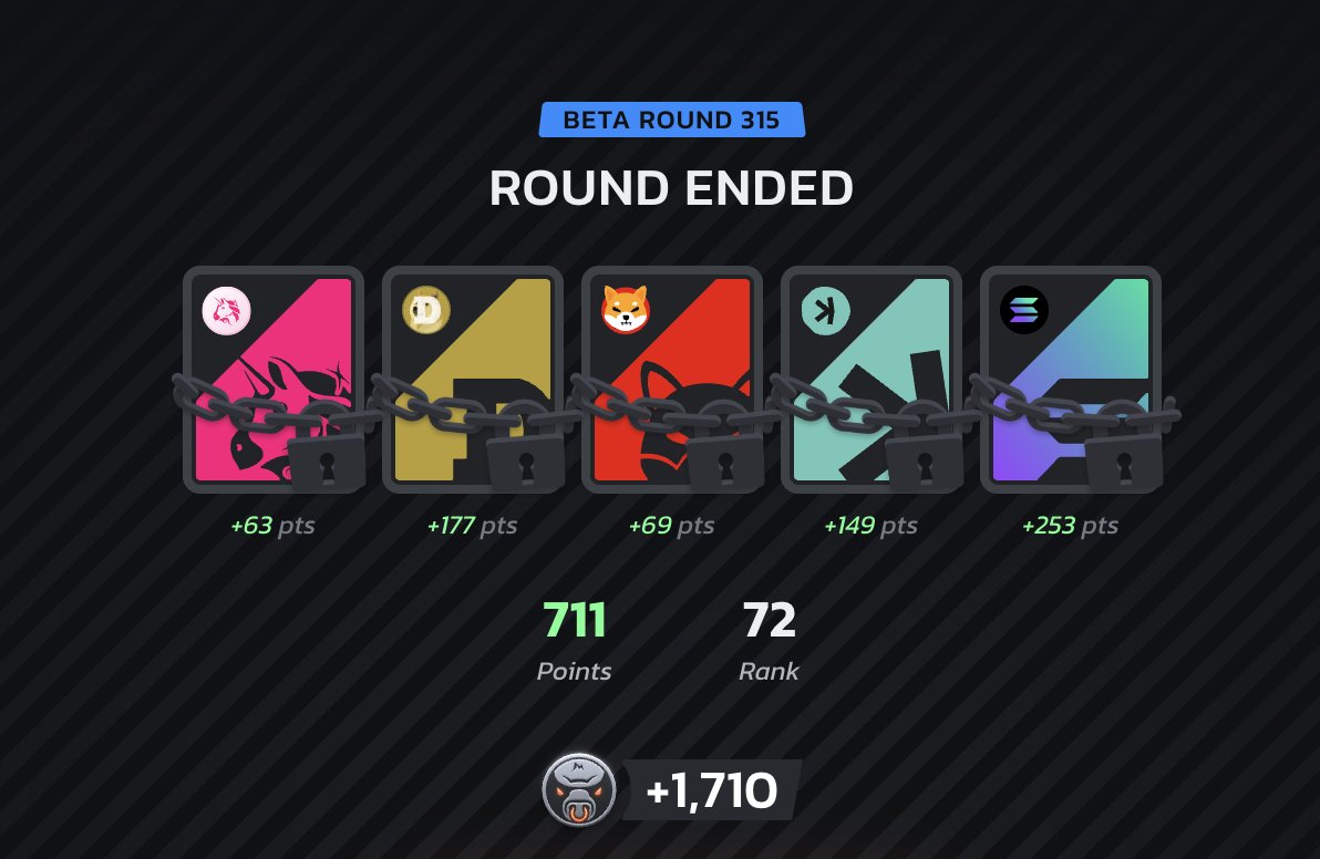 Finally achieved great performance in the <a href="/infinex/">Infinex</a> bullrun. 

Locking early as the market pumped was key; I could have scored higher, but I still got a solid rank.

Next round, I’m playing memes.  Expecting to replicate this strategy with any market pump.