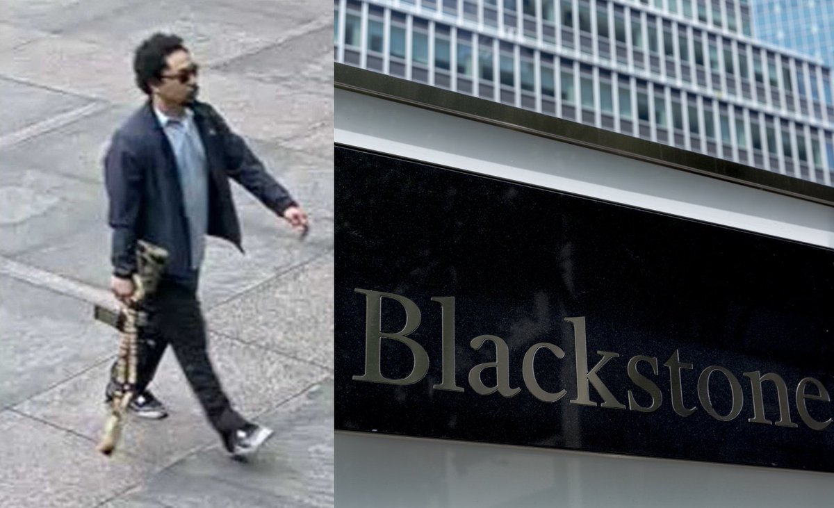 JUST IN - Shooter with assault rifle kills police officer and injures at least six others at Blackstone's New York headquarters; suspect confirmed dead — Daily Mail