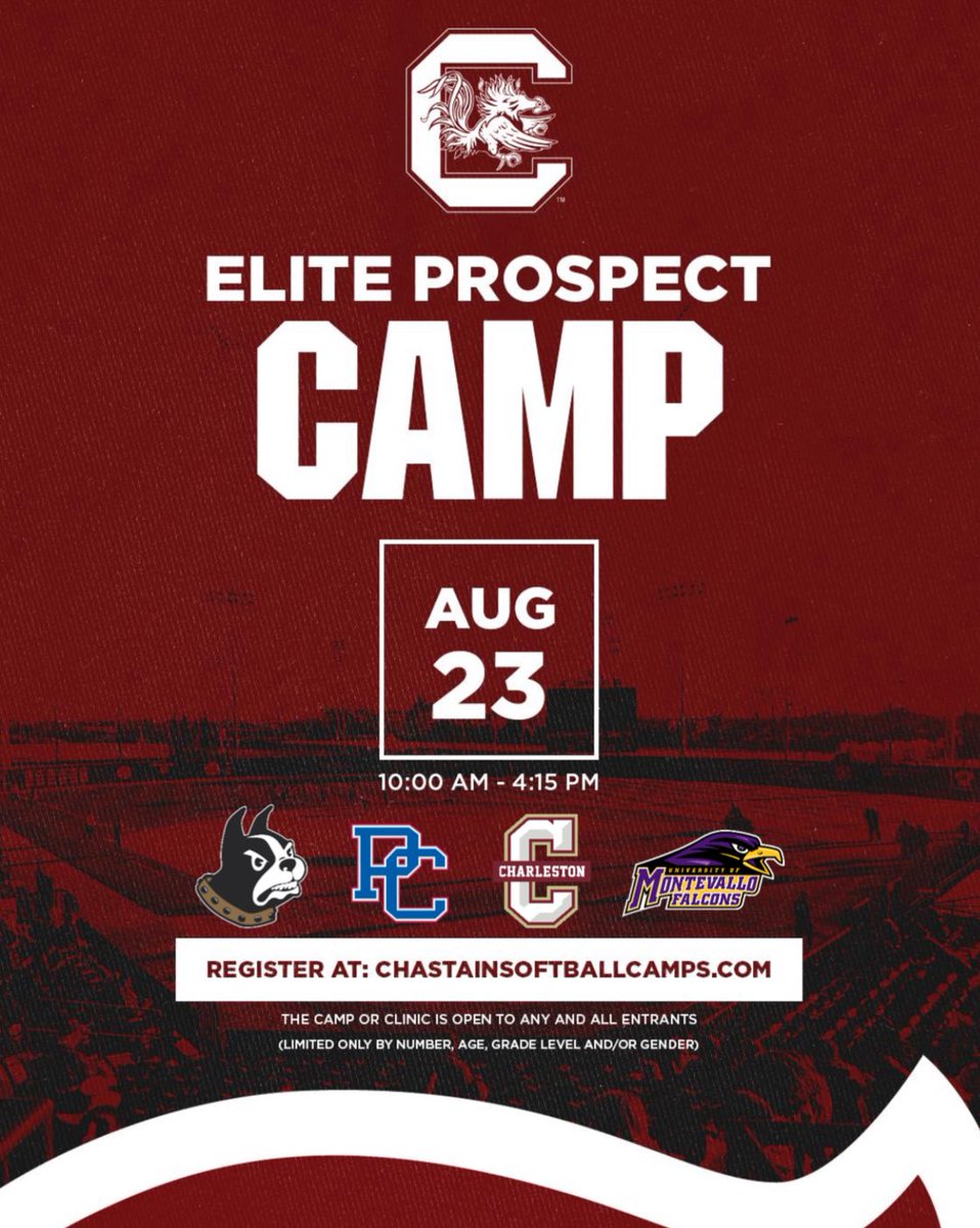 Elite Prospect Camp staff update ‼️

Register at ChastainSoftballCamps.com 
We can’t wait to see YOU 🤩