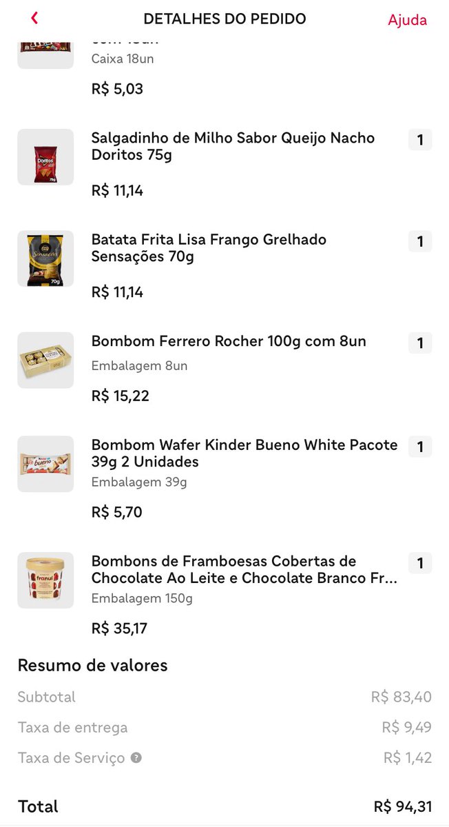 tava olhando o meu histórico e pqp, quem pede isso no ifood kkkkkkkkkkkkk