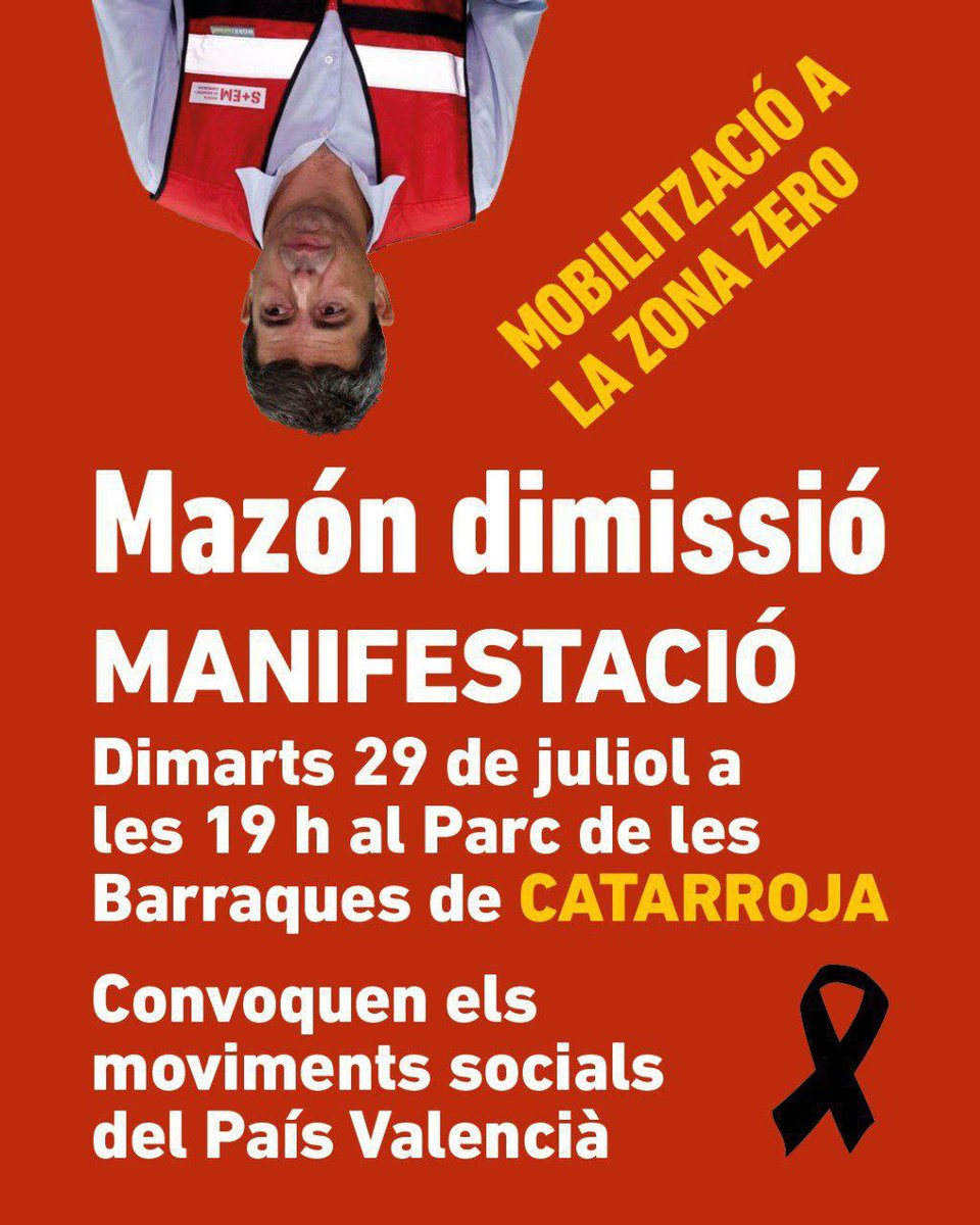 laccent's tweet image. Dimarts 29 a Catarroja #Mazondimissió