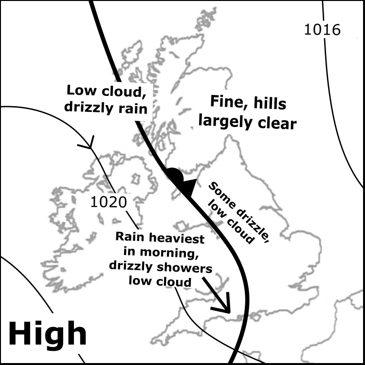 the_MWIS's tweet image. Tue 29/7: A relatively weak front over western areas brings low cloud and drizzle, some steadier rain for Wales in morning. Central & E Highlands generally fine & dry, clear hills, though low cloud tending to encroach further E later. Light winds Scot, breezier Eng & esp Wales.