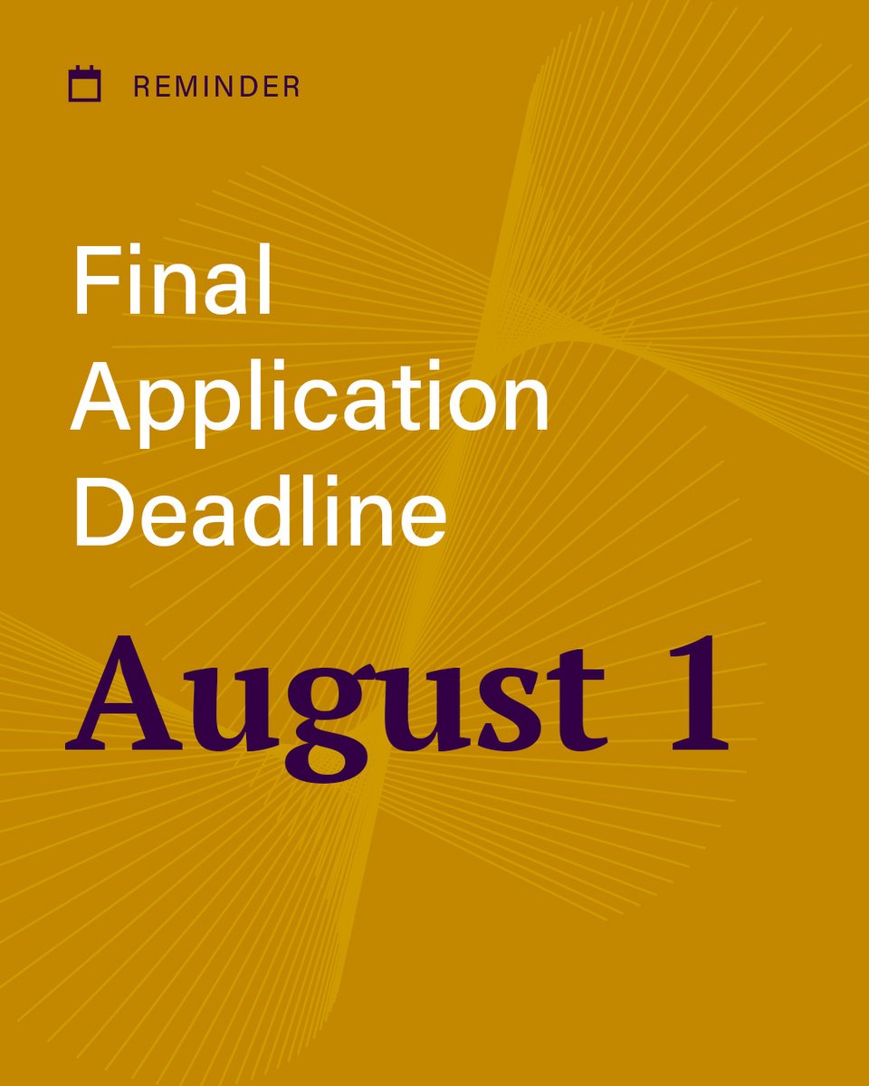 📣 Applications for the following programs close this Friday, August 1: 

💻 Master of Technology Policy
🪖 Master of National Security Policy
🔍 M.Phil. in Policy Analysis

Take the next step in your journey—apply today to start this fall: bit.ly/4lJatxv