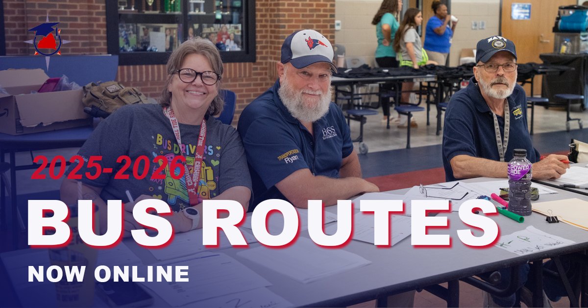 Morning Bus Routes for the 2025-26 school year are now available on the transportation page. bcssk12.org/transportation Individual Student Bus Schedules are also available in the Bus Parent Portal/App. Visit our website for more information on how to Signup/Access the app.