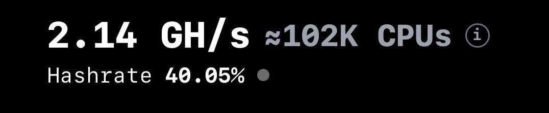 odbashWizard's tweet photo. #Qubic has 𝟏𝟎𝟐𝐊 CPUs on #Monero! This is really mind-blowing 🤯 just pure #UPoW power!
It feels like the 2015 era when #ETH introduced smart contracts.
40% domination on #XMR. 👀
#CryptoRevolution #SmartContracts #Web3 #DecentralizedFuture #Layer1Chain #BlockchainInnovation #CryptoOGs