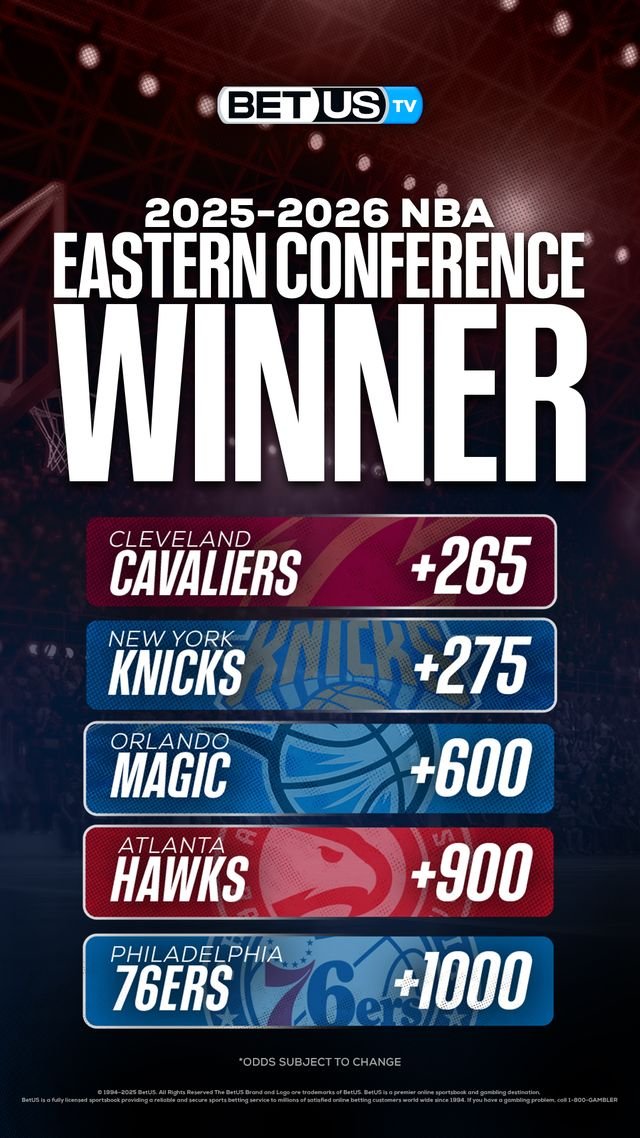 Eastern Conference Winner🏆

Cavs and Knicks looking to be contenders again

Bet on the NBA offseason ➡️ bit.ly/BetUSJoinPage

#NBA #GamblingX