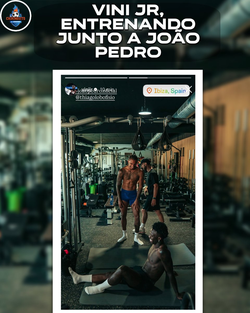 elchiringuitotv's tweet image. 🇧🇷🏋️ ¡Vini Jr se machaca junto a su compatriota João Pedro en Ibiza!

👉 El jugador del Madrid ha publicado este &apos;storie&apos; durante sus vacaciones.