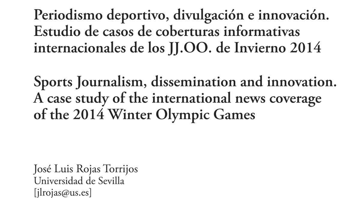 Gerardo Albarrán de Alba (@saladeprensa) on Twitter photo Descarga “Periodismo deportivo, divulgación e innovación. Estudio de casos de coberturas informativas” bit.ly/SdP53702 vía <a href="/rojastorrijos/">José Luis Rojas Torrijos</a> Descarga “Periodismo deportivo, divulgación e innovación. Estudio de casos de coberturas informativas” bit.ly/SdP53702 vía <a href="/rojastorrijos/">José Luis Rojas Torrijos</a>